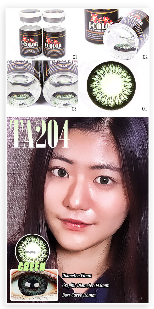 Description image of TA204 Green Prescription Colored Contacts